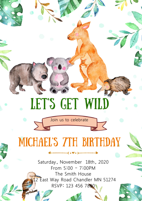 printable party invitations australia