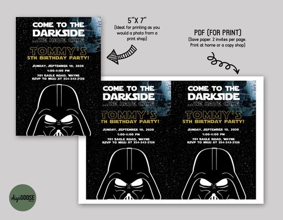 printable party invitations star wars