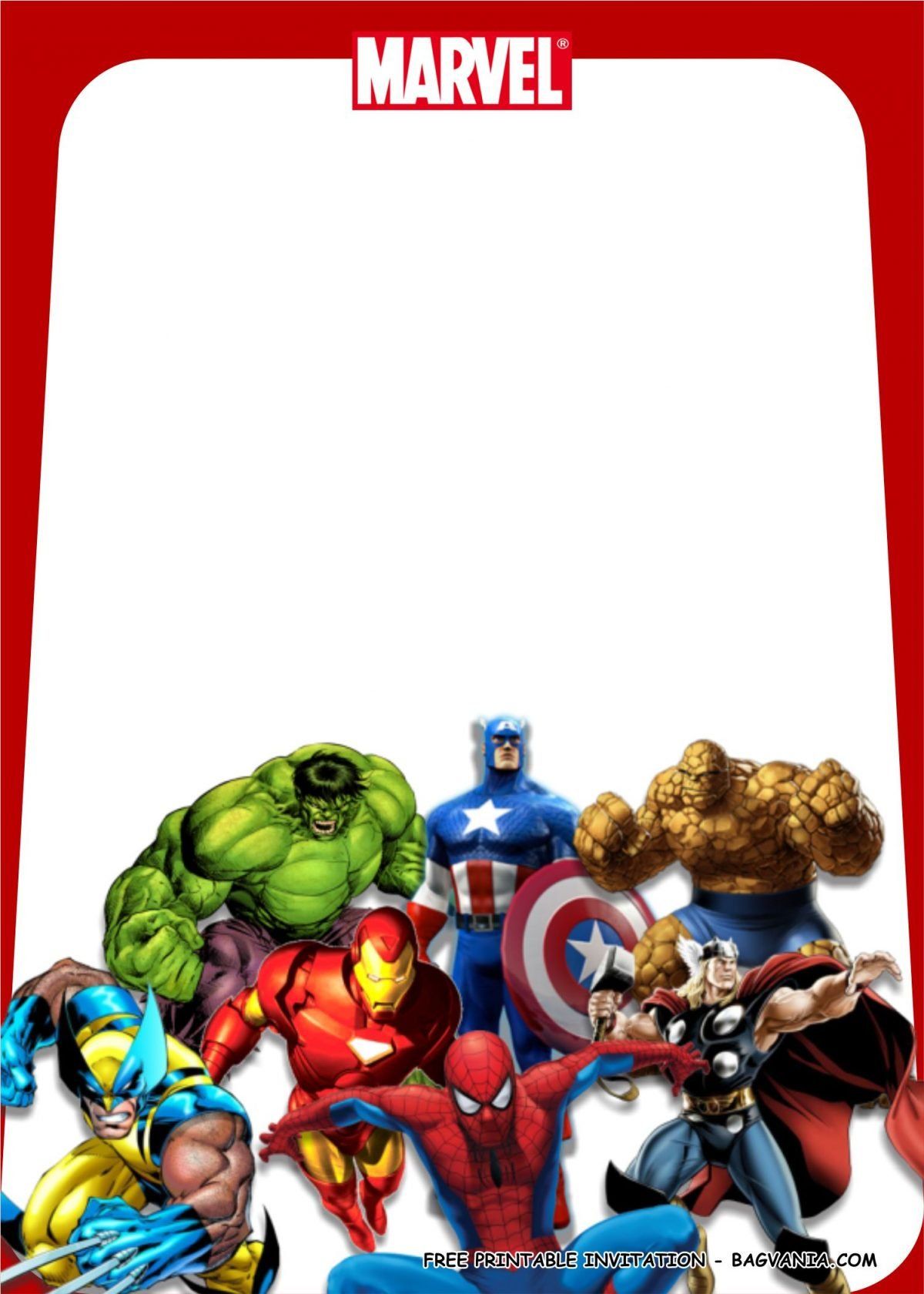 printable party invitations superhero