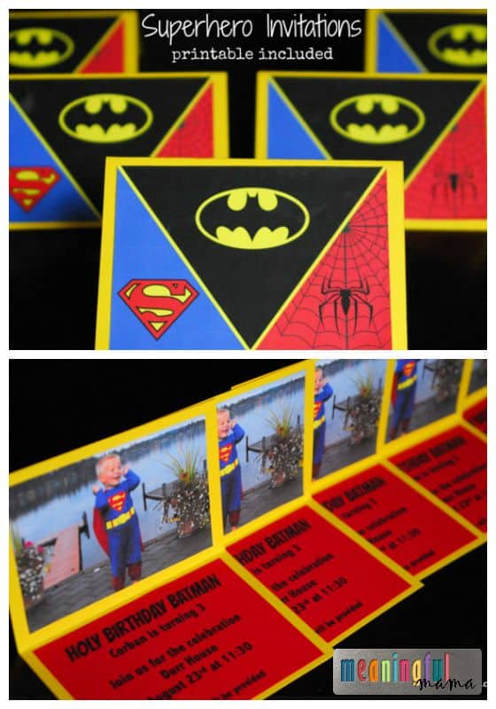 Superhero Invitations - Printable Included