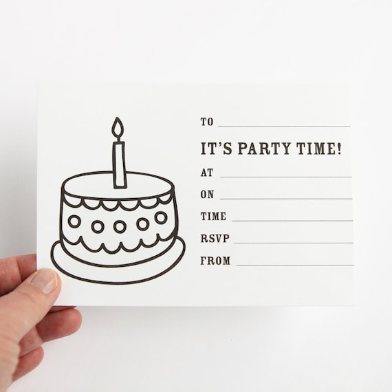 Kids Birthday Invitation Party Printables Fill in Invitations Ages ...