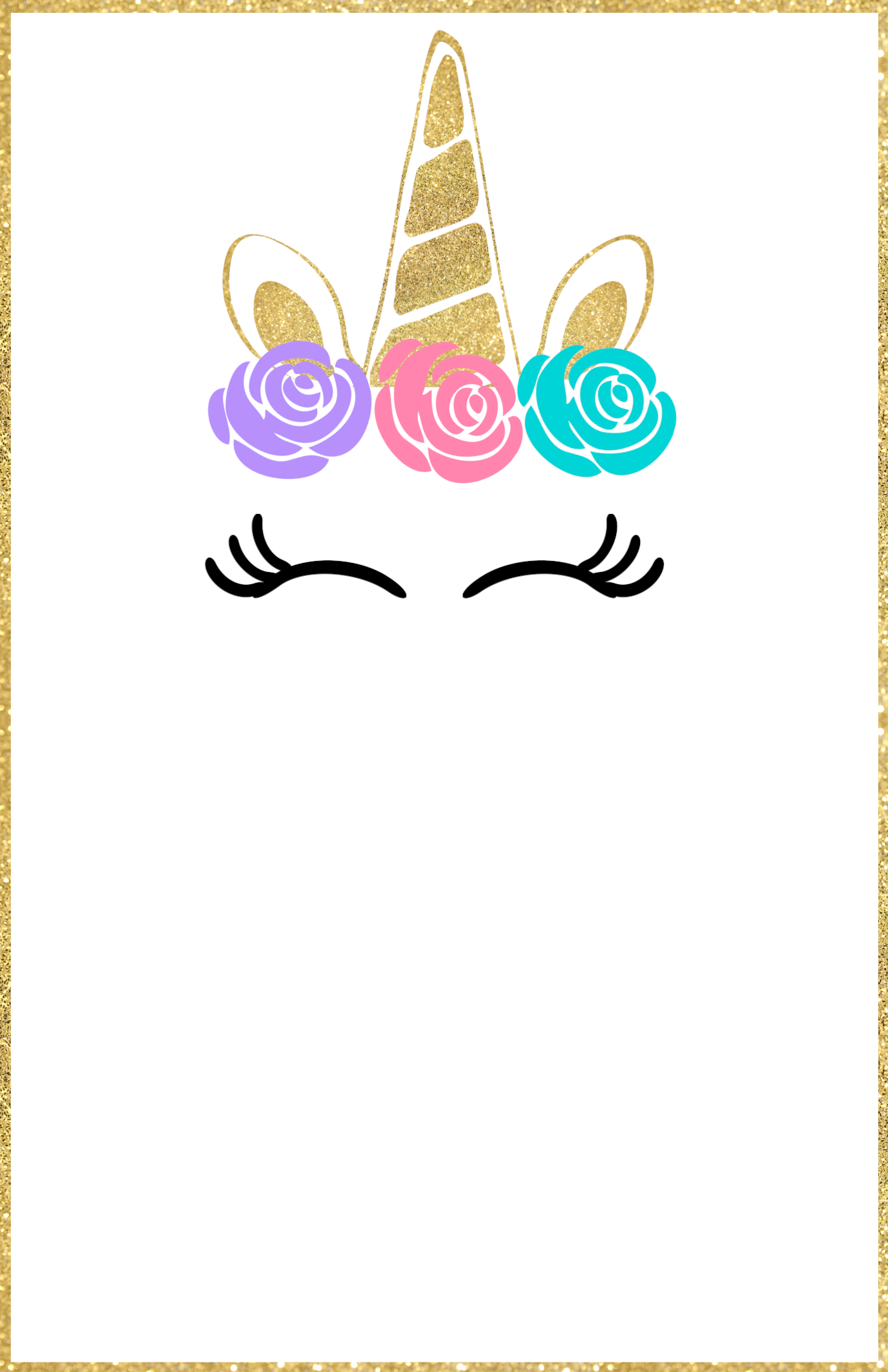 printable party invitations unicorn
