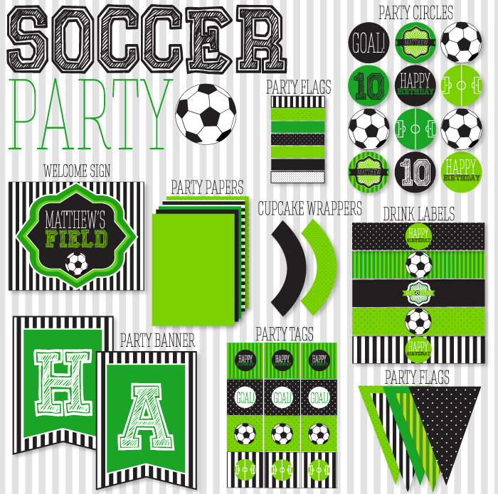 Score!!! Soccer Party Printables!! - B. Lovely Events