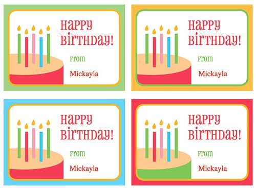 Free Printable Birthday Party Gift Tags