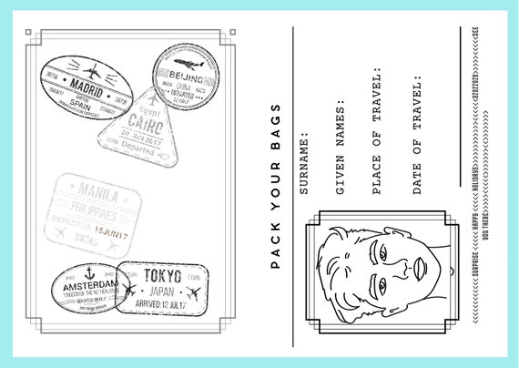 Reisepass Vorlage Download Printable, PDF, Urlaub, Reise ...