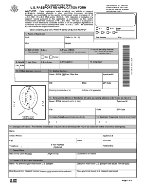 Printable Passport Application - Fill Online, Printable, Fillable ...