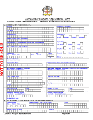 Jamaica Passport Renewal Form PDF: Complete with ease | airSlate ...