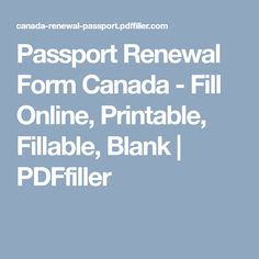 printable passport renewal application canada
