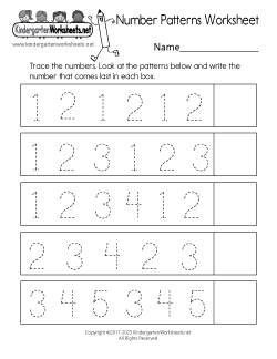 Patterns Worksheets for Kindergarten (Free Printables)
