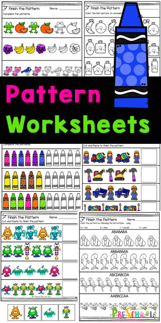 FREE Printable Pattern Worksheets for Preschool
