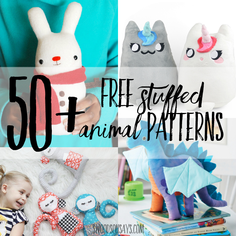 50+ free printable stuffed animal patterns - Swoodson Says