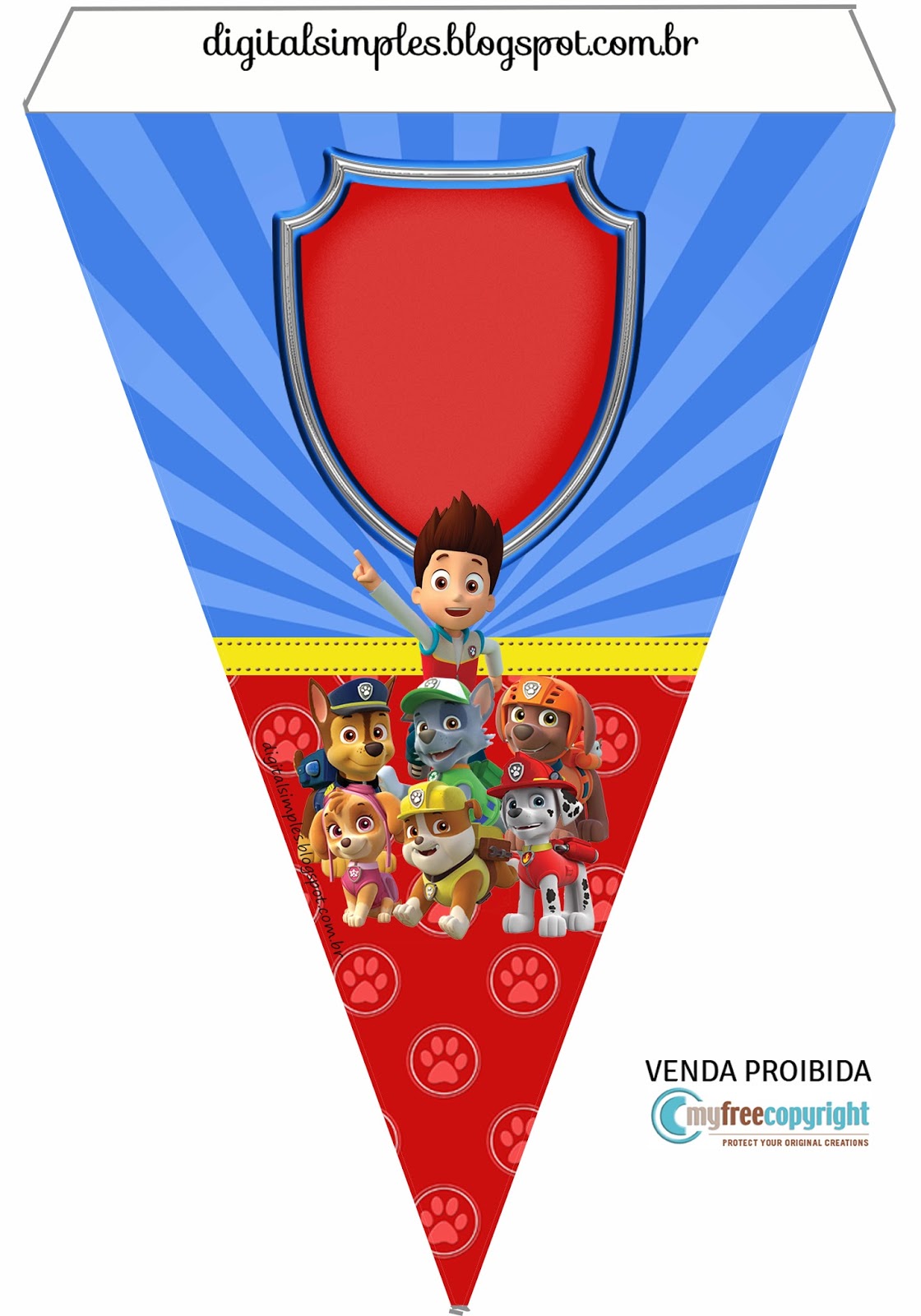 printable paw patrol happy birthday banner