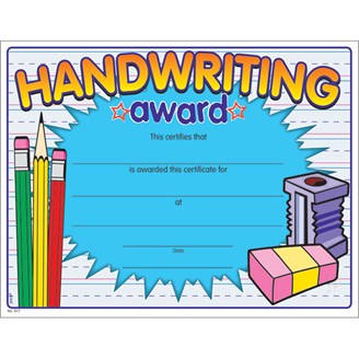 printable penmanship awards