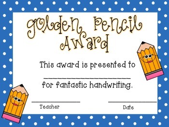 printable penmanship awards