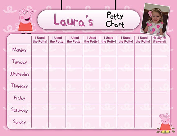 printable peppa pig potty training reward chart