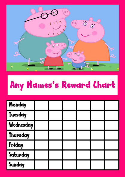 printable peppa pig potty training reward chart