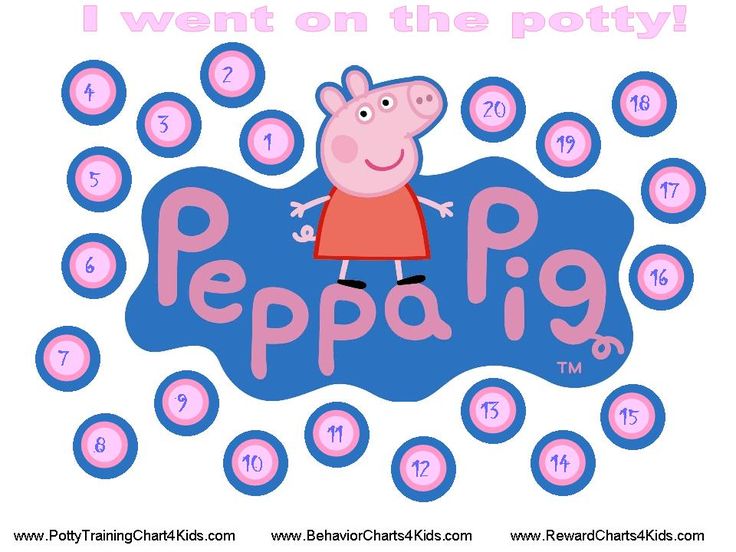 printable peppa pig potty training reward chart