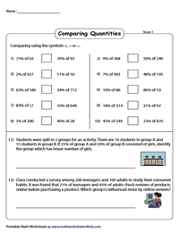 Percent Worksheets