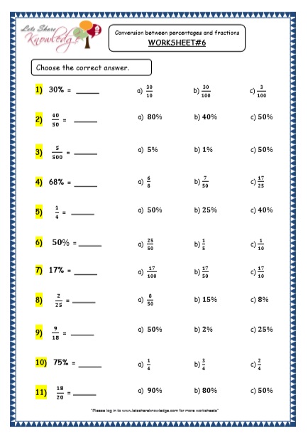Grade 4 Maths Resources (4.2 Conversions between Fractions ...
