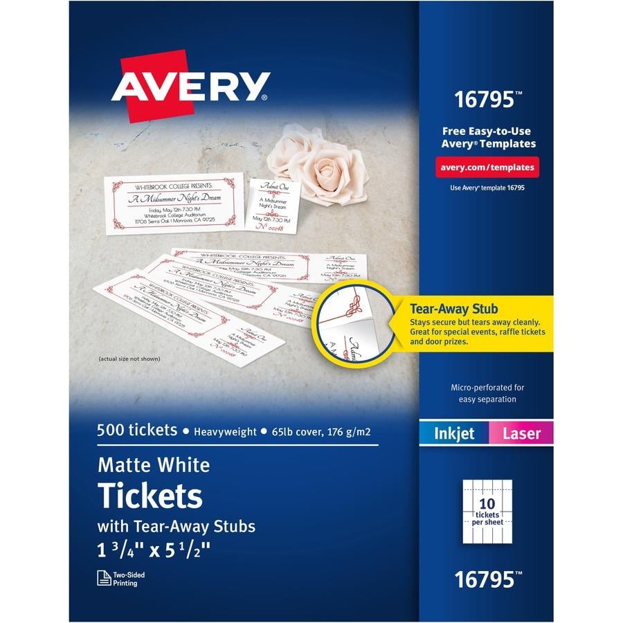150 Sheets of Raffle Tickets White Printable Tickets with Tearoff ...
