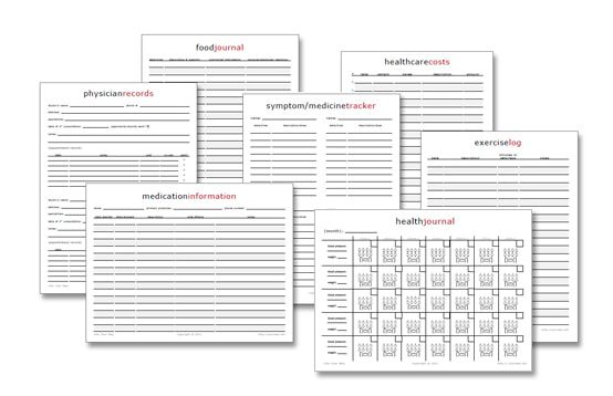 printable personal health journal