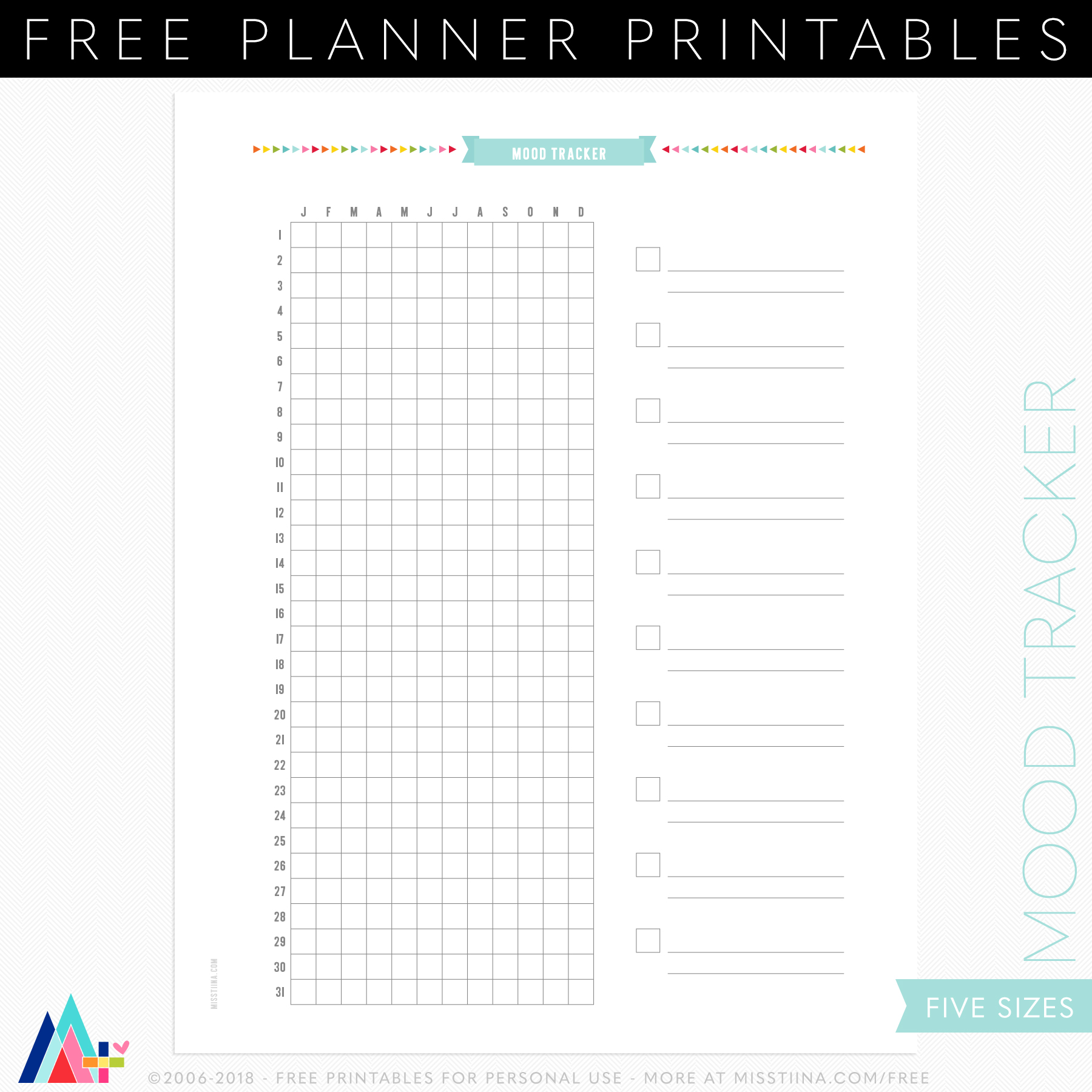 FREE PRINTABLE PLANNER PAGES • Miss Tiina