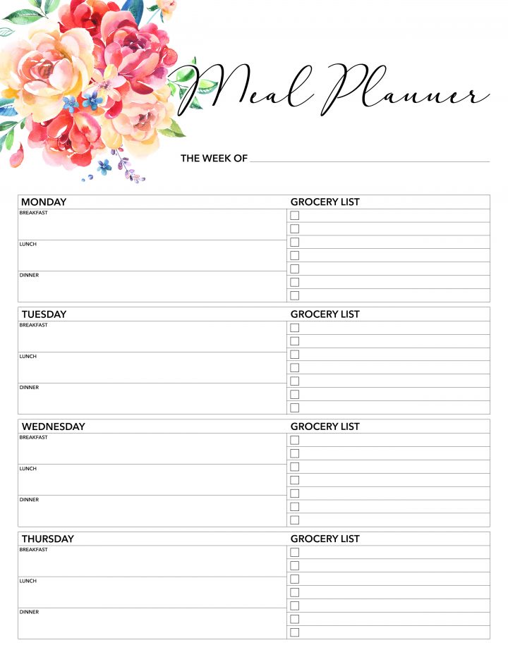 printable personal planner 2018