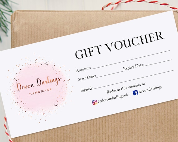 printable personalised gift vouchers