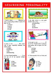 printable personality test for elementary students
