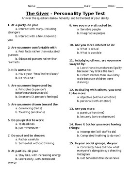 printable personality test myers briggs free