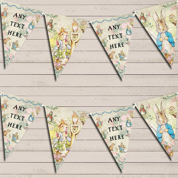 Beatrix Potter Peter Rabbit Personalized Baby Shower Bunting - Red ...