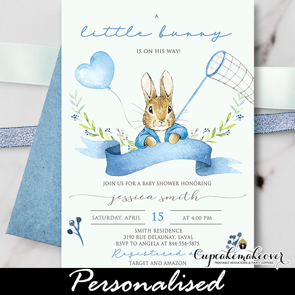 printable peter rabbit birthday invitations
