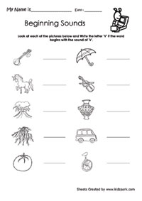 printable phonics worksheet for kindergarten