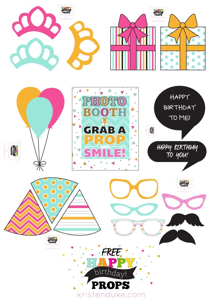 printable photo booth prop ideas