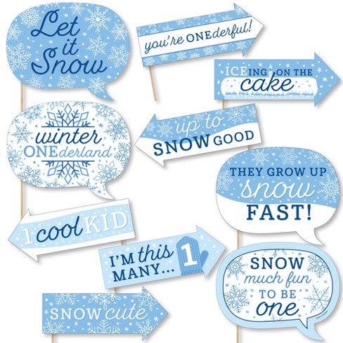 printable photo booth props 1st birthday