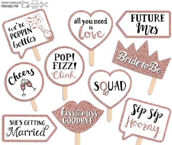 printable photo booth props engagement