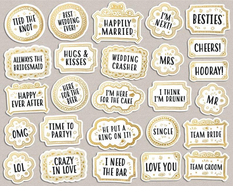 printable photo booth props engagement