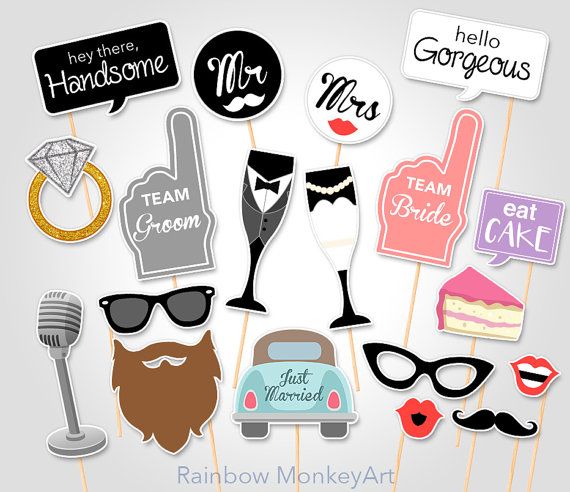 printable photo booth props engagement