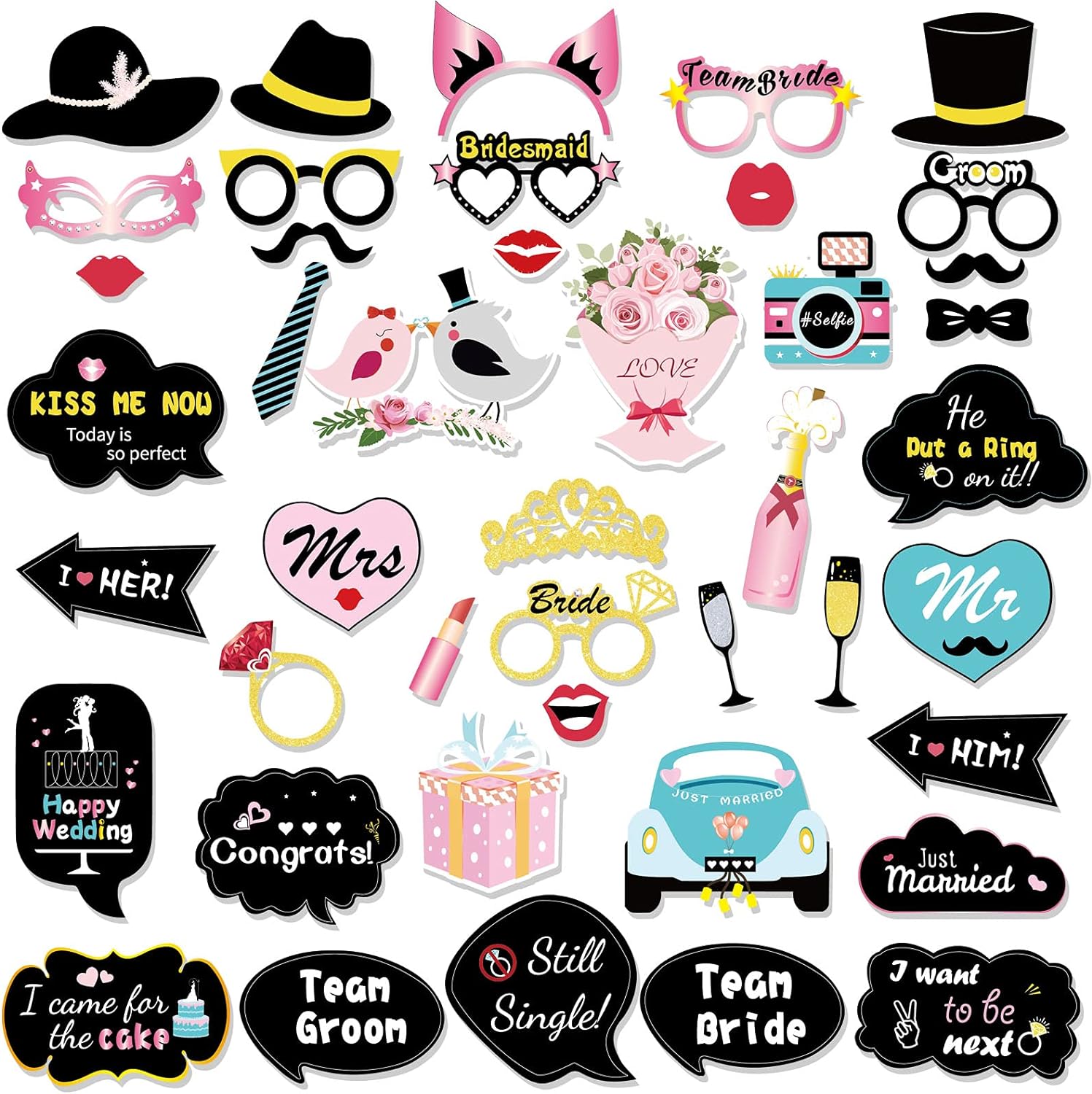 printable photo booth props engagement