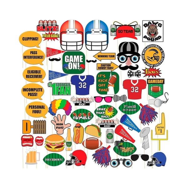 printable photo booth props football