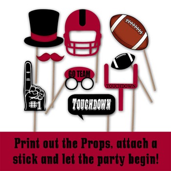 printable photo booth props football