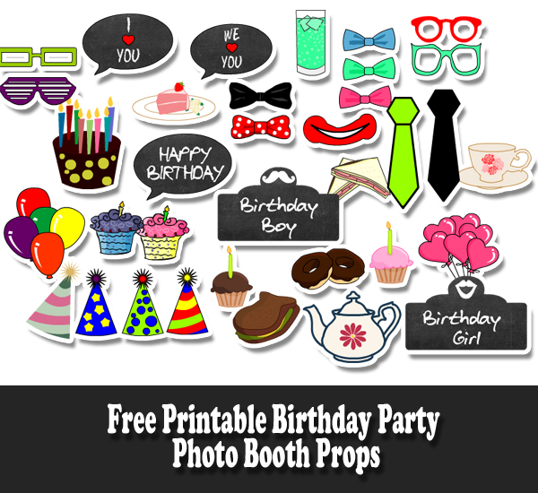 printable photo booth props for 21st birthday