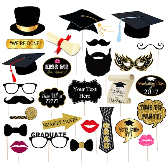 printable photo booth props for graduation