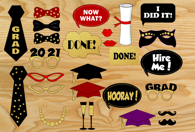 printable photo booth props for graduation