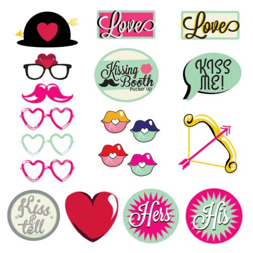 printable photo booth props for valentines