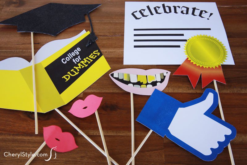 printable photo booth props graduation
