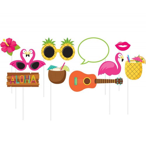 printable photo booth props hawaiian