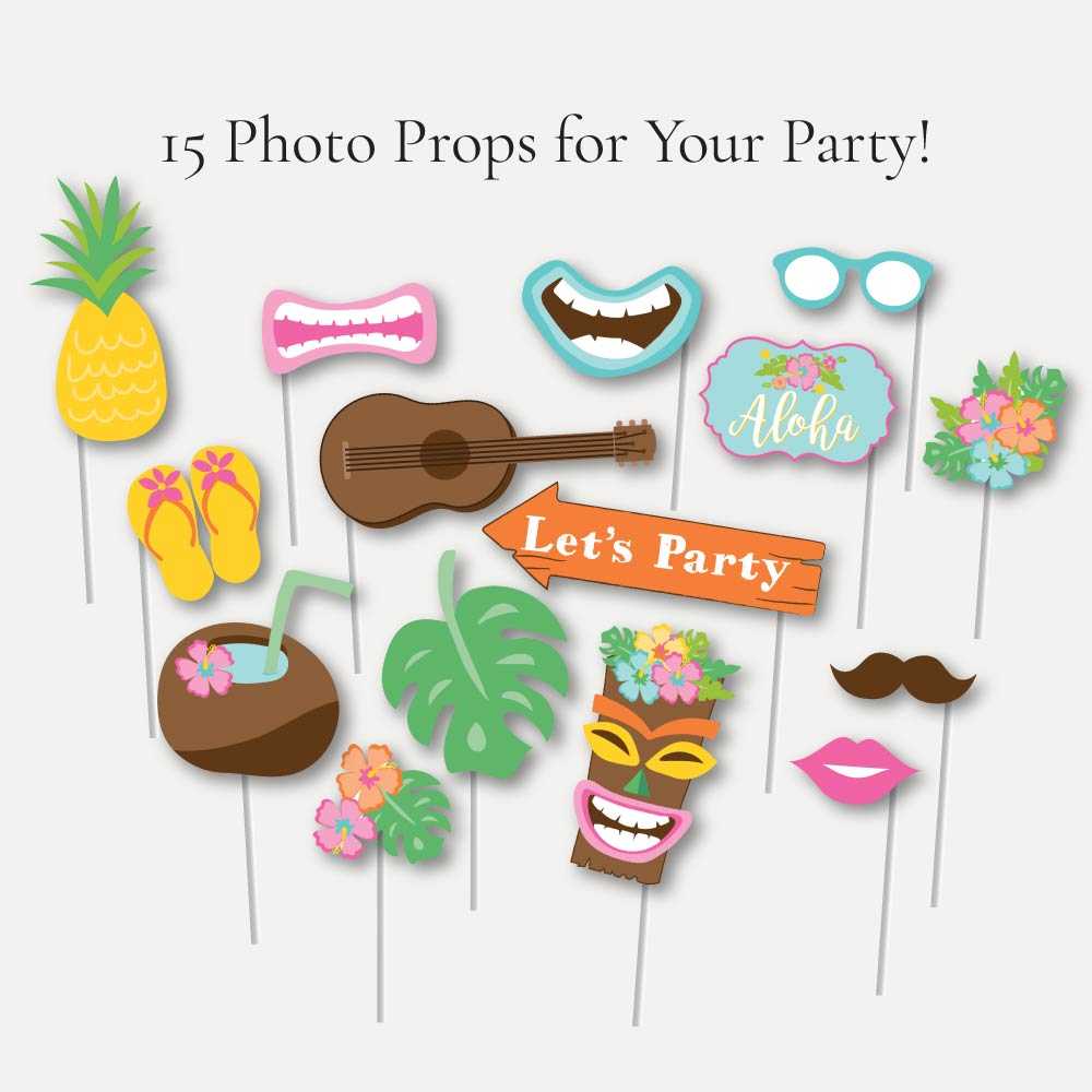 Celebration Circle Printable Luau Themed Party Kit Templates