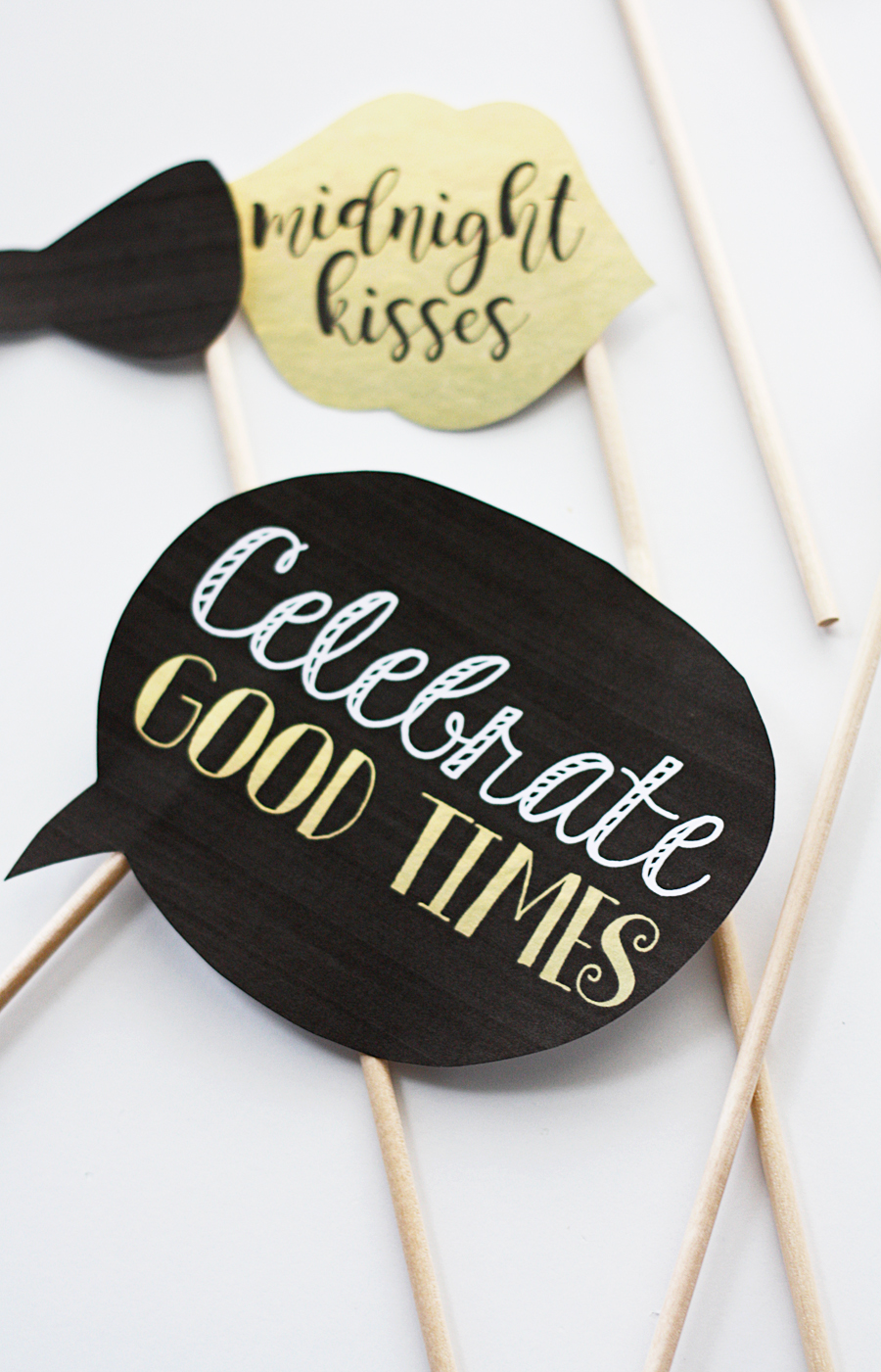 printable photo booth props new years eve