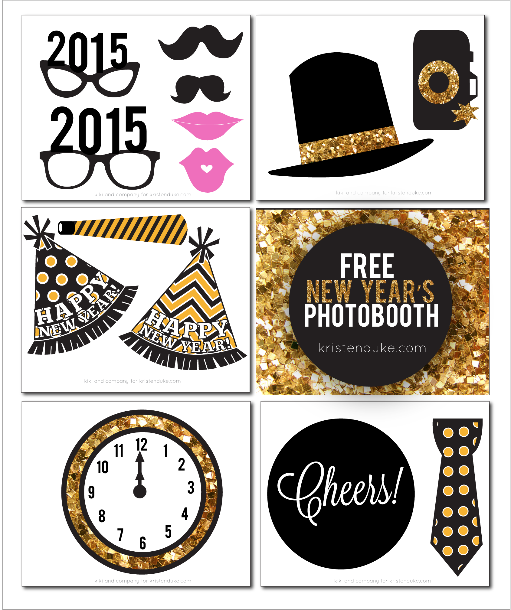 printable photo booth props new years eve